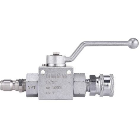 Kit valvola a sfera per idropulitrice Tool Daily CCYKXAA (15×6×4cm), attacco rapido da 3/8", per tubo flessibile dell'idropulitrice, 4500 PSI
