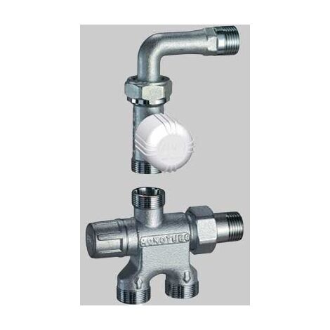 KIT VALVOLA TERMOSTATICA CON DETENTORE MONOTUBO GRT  1/2  24x19     FAR