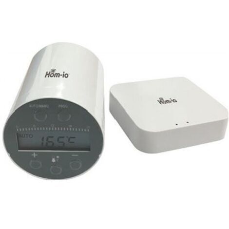 Kit valvola termostatica WiFi 2,4 GHz e gateway di trasmissione, compatibile con Google Home e Amazon Alexa - Hom-io