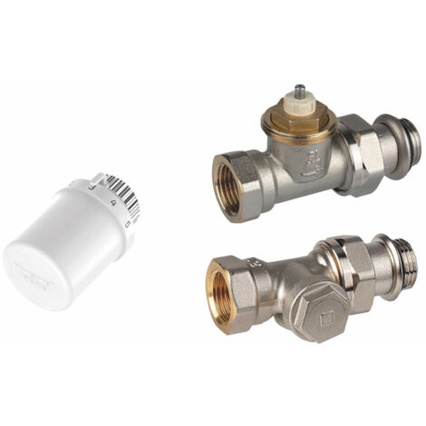 Kit valvole per radiatore 1/2" a gomito