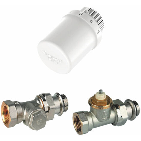 Kit valvole per radiatore 1/2" diritto