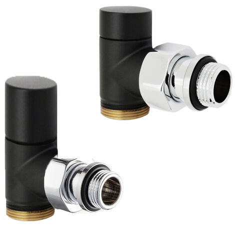 Kit vanne avec option thermostatique et té de réglage d'angle 1/2 modèle Rondera Light Matt Black