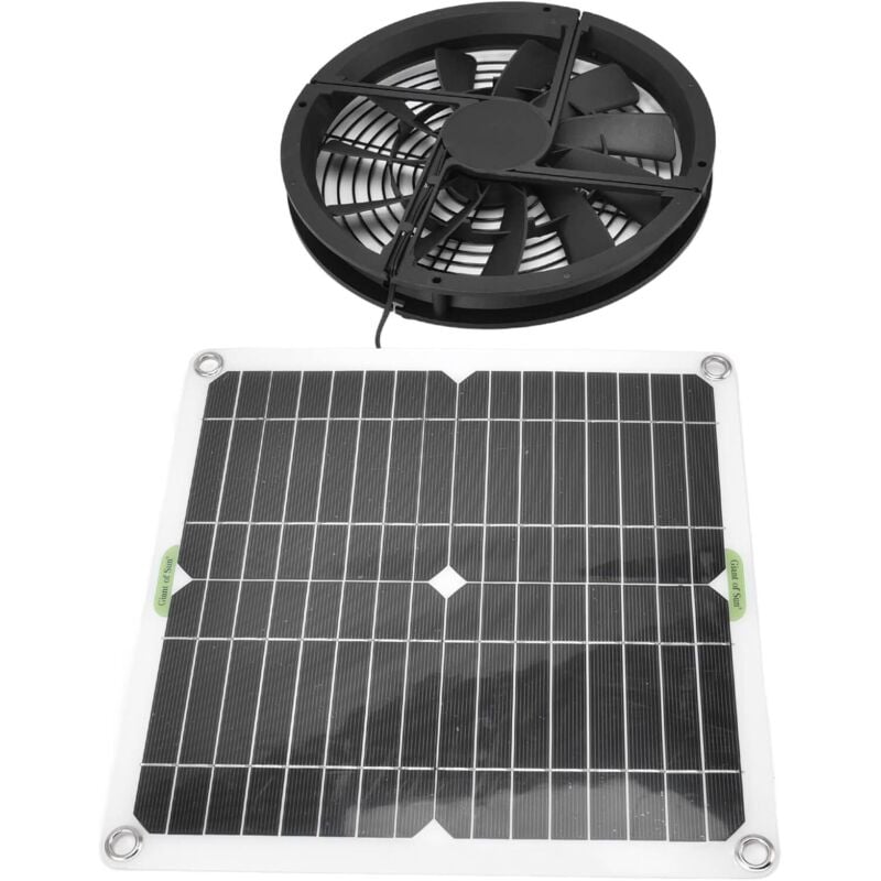 Zoternen - Kit de ventilateur solaire 100 w 12 v étanche avec grille de protection en métal pour poulailler, serres, abris de jardin, maisons pour