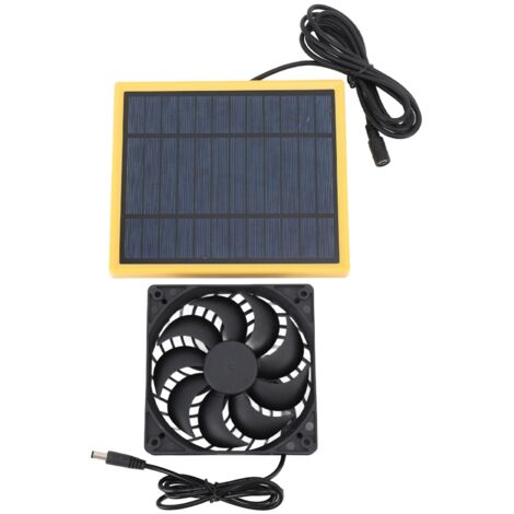 Kit ventilatore con pannello solare impermeabile da 20 W per uso esterno in piccoli pollai, serre, stalle, come aspiratore per finestre, funzionamento silenzioso
