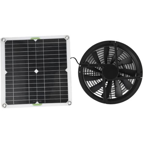 Kit ventola pannello solare 10 pollici 100 W Custodia di ventilazione rotonda impermeabile Scarico per capannone serra per pollaio