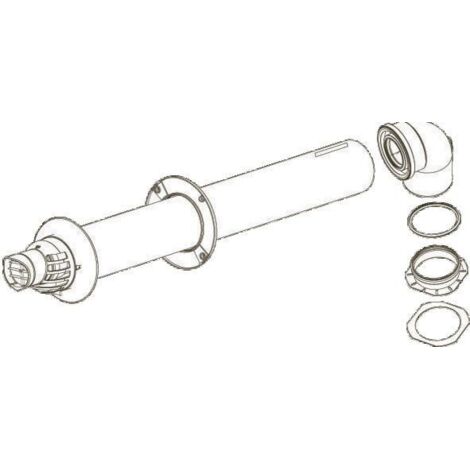KIT VENTOUSE HORIZONTALE BLANC 0,83M 60/100 ELM LEBLANC 7716900750