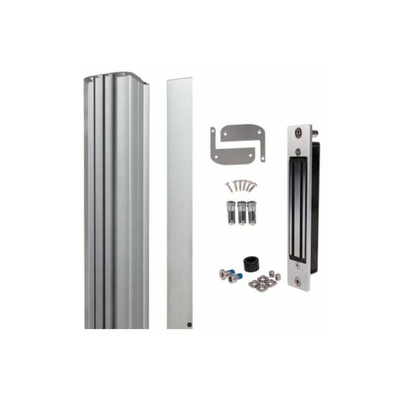 Locinox - Kit ventouse électronmagnétique MAGUNIT2500 + bandeau de finition argegent 2M