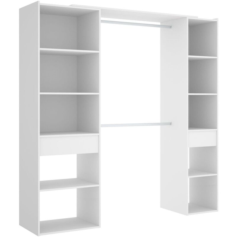 

Kit Vestidor Con 2 Cajones Blanco 200-140x50x205 cm - Blanco