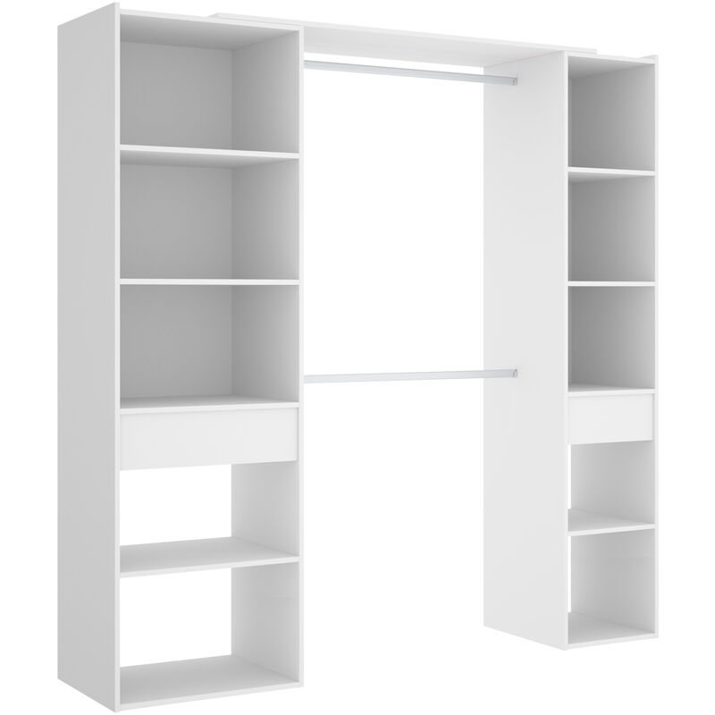 

Kit Vestidor Con 2 Cajones -Blanco- 205x200x50 cm