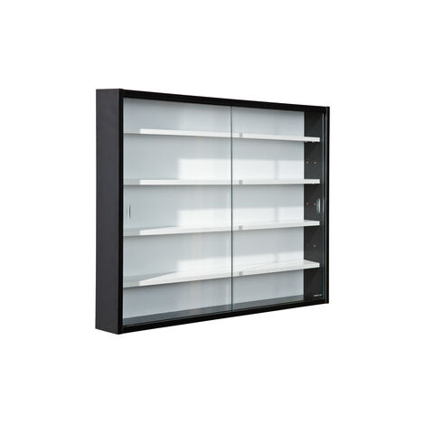 KIT VETRINETTA CM. 80X9,5X60 CREDENZA A VETRI DUE ANTE 4 RIPIANI