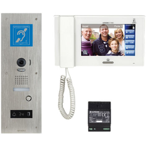 Kit vidéo access. b magnét. plat inox enc. jpdvflbm+jp4med+ps2420dm sans mémoire - AIPHONE JPS4AEDFLBMSMEM