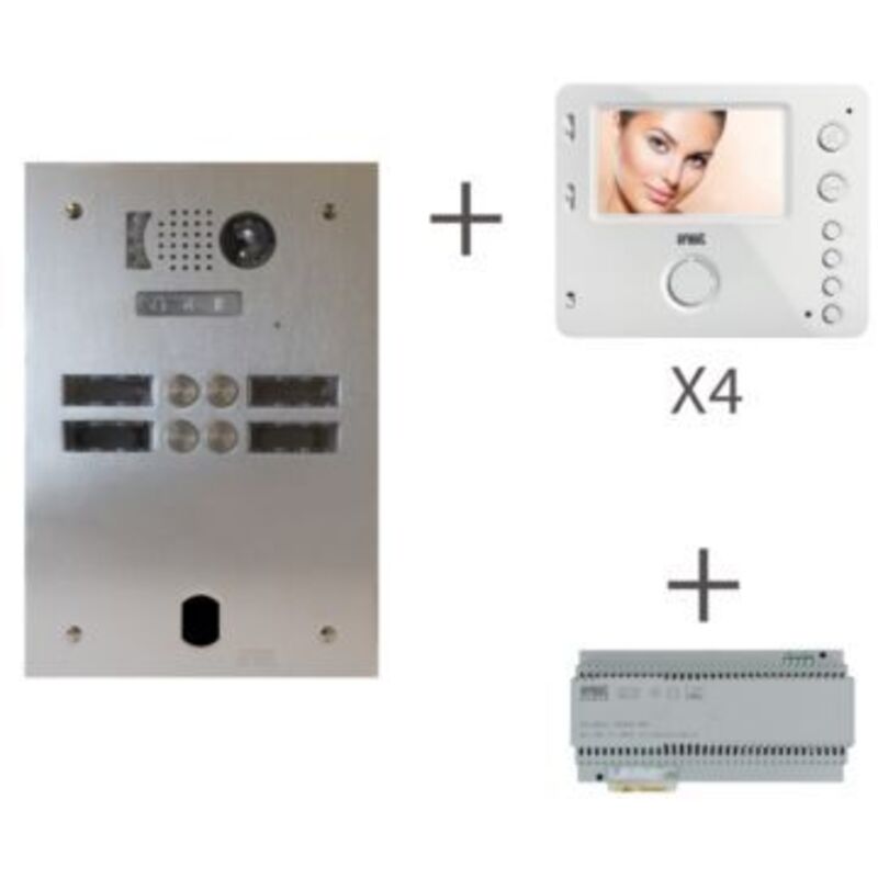 Kit visiophone 2 rangées avec 2 écrans Urmet Collectif