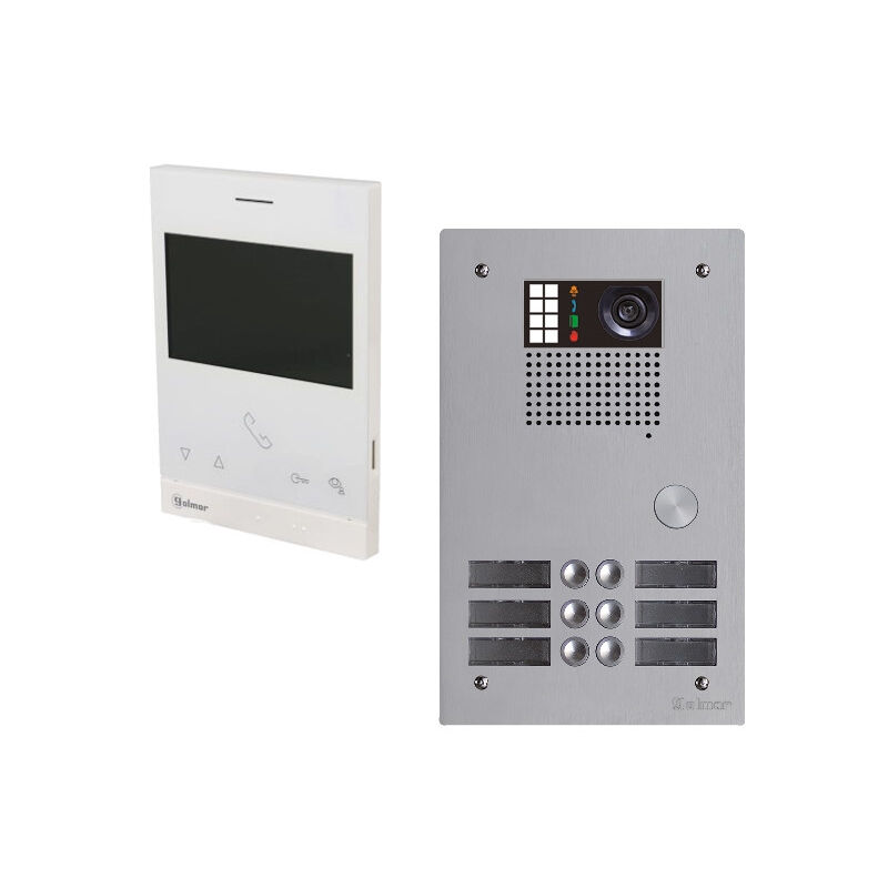 Golmar - Kit visiophone collectif avec 5 écrans 2 rangées G2+