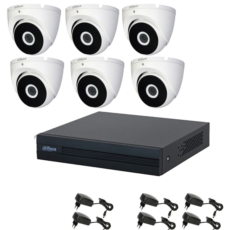 Dahua - kit video surveillance 6 cameras 2 mpx dvr 8 canaux