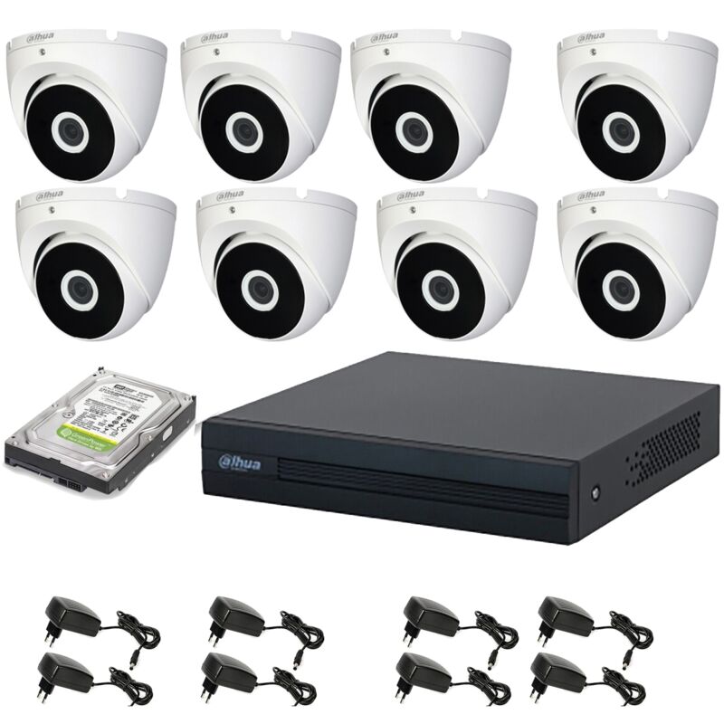 Dahua - kit video surveillance 8 cameras 2 mpx dvr 8 channels hd 2TB