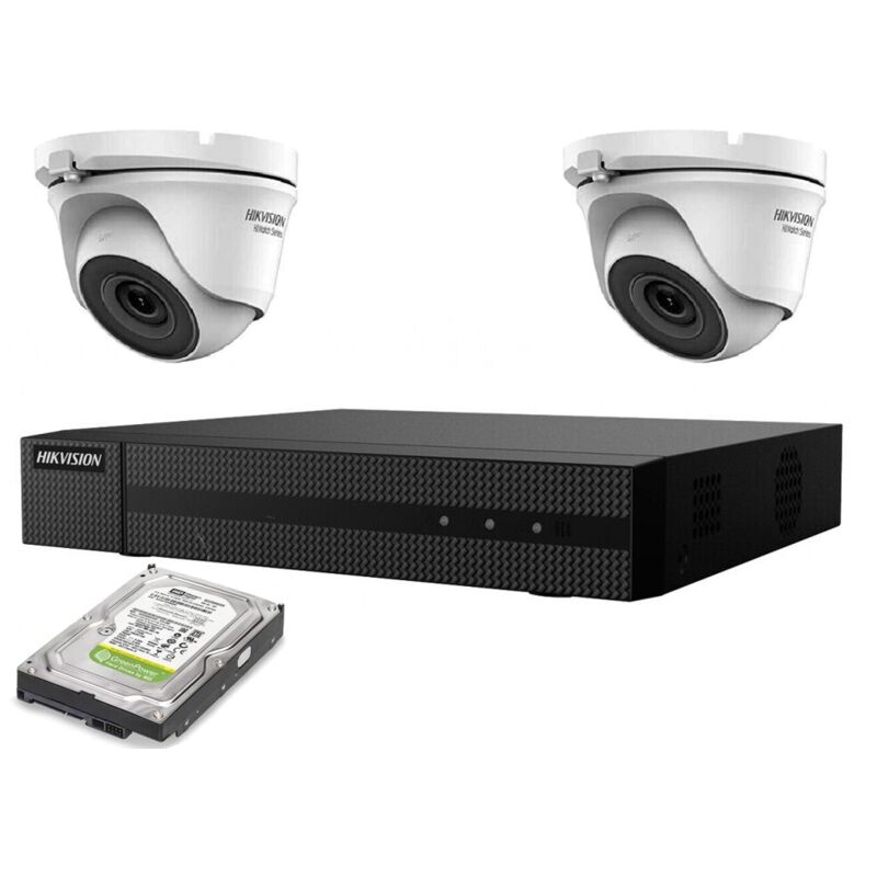 Hikvision - kit video surveillance ip poe 2 cameras 4 mpx hd 500GB
