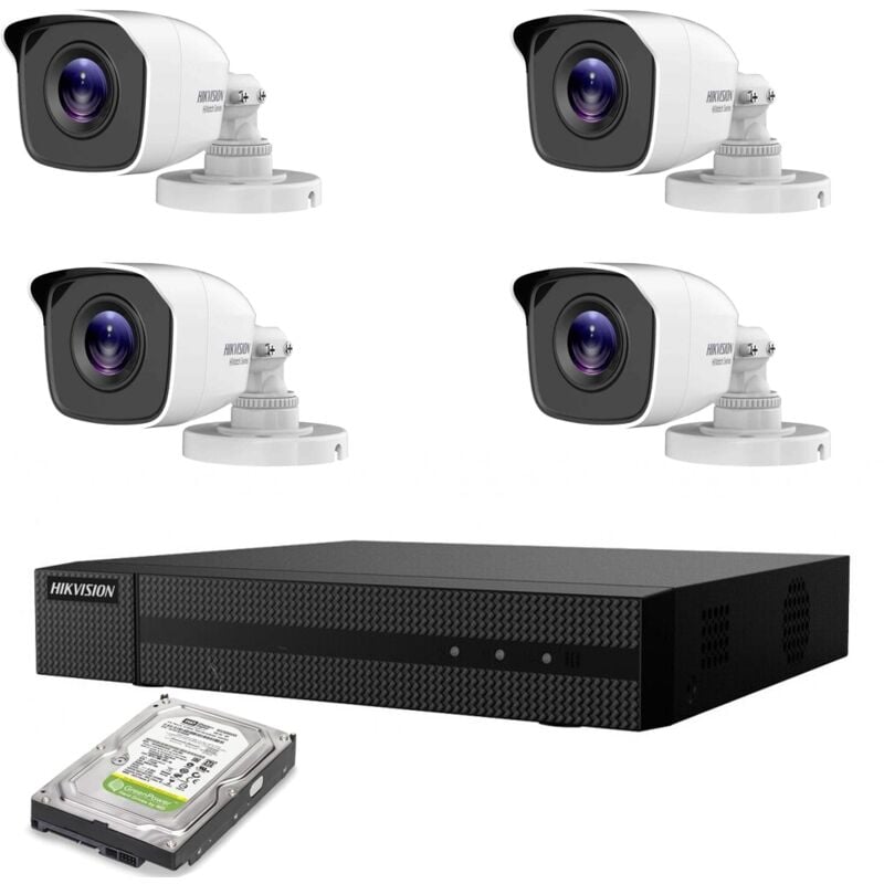 Hikvision - kit video surveillance ip poe 4 cameras 4 mpx 4K hd 2TB