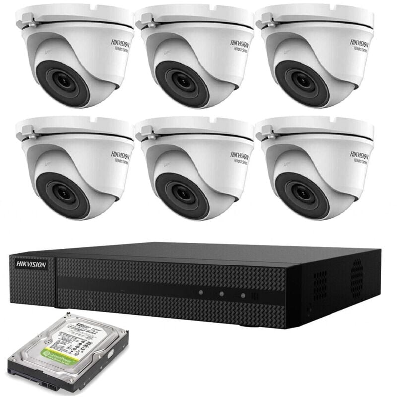 Kit video surveillance ip poe 6 cameras Hikvision 4 mpx 4K hd 1TB