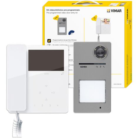 Kit videocitofono 2 fili espandibile con tab da 4.3" Vimar K7549.R