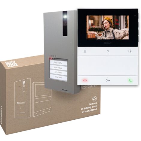 KIT VIDEOCITOFONO COMELIT PL8461V MONOFAMILIARE PEOOPLE VIVAVOCE