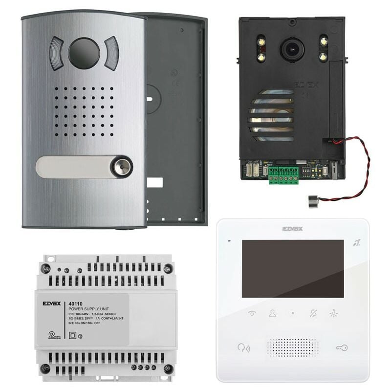 Vimar - Kit Vidéophone un appartement Elvox 2 Fils avec Tab 4.3 mains libres 7558/E