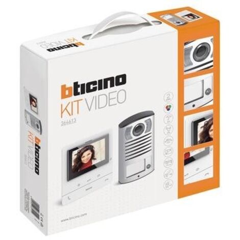 KIT VIDEOCITOFONO VIVAVOCE MONOFAMILIARE BTICINO 364613 CLASSE 100V16B E PULSANTIERA LINEA 2000