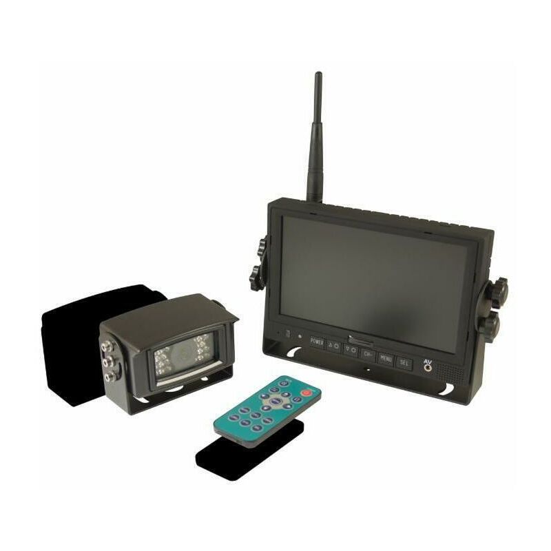 Image of Kit videoretro wireless a colori 10-32 v in grado di supportare 4 telecamere. Risoluzione monitor 800x480. Immagine regolabile. 88103