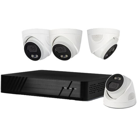 KIT VIDEOSORVEGLIANZA '455051' NVR 8 canali + 4 telecamere Dome 4 MPX - PROXE