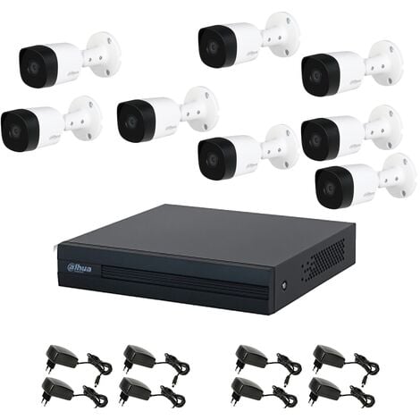 KIT VIDEOSORVEGLIANZA 8 TELECAMERE 5 MPX DAHUA DVR 8 CANALI