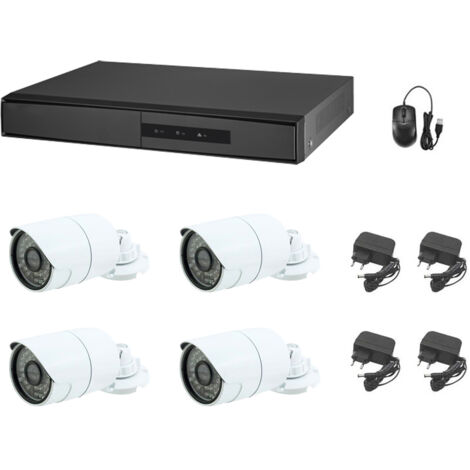 KIT VIDEOSORVEGLIANZA CLOUD DVR 8 CANALI 4 TELECAMERE 5 MP AHD CCD SONY