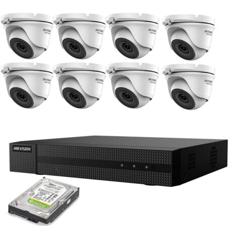 KIT VIDEOSORVEGLIANZA HIKVISION 8 TELECAMERE 5 MPX  HD 1 TB