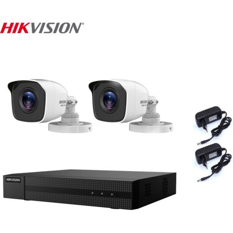 KIT VIDEOSORVEGLIANZA HIKVISION DVR 4 CANALI 2 TELECAMERE 2 MPX