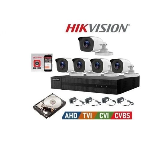 KIT VIDEOSORVEGLIANZA HIKVISION DVR 8 CANALI 5 TELECAMERE BULLET 5 MPX 3K 1TB