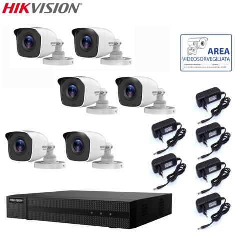 KIT VIDEOSORVEGLIANZA HIKVISION DVR 8 CANALI 6 TELECAMERE 2 MPX
