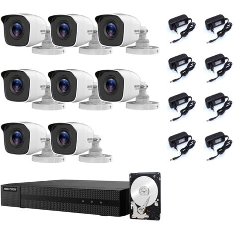KIT VIDEOSORVEGLIANZA HIKVISION DVR 8 CANALI 8 TELECAMERE 2 MPX HD 1 TB