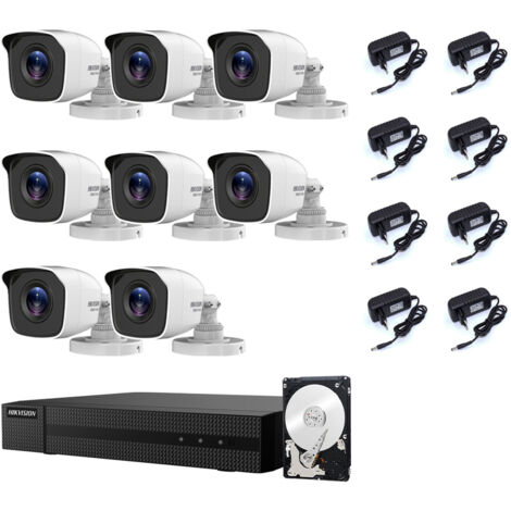 KIT VIDEOSORVEGLIANZA HIKVISION DVR 8 CANALI 8 TELECAMERE 4 MPX 3 TB