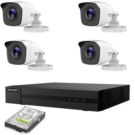 KIT VIDEOSORVEGLIANZA IP POE 4 TELECAMERE HIKVISION 4 MPX 4K HD 2TB