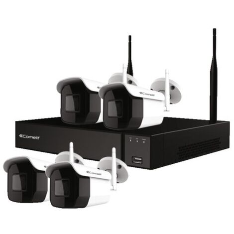 Kit vidéosurveillance Wifi 4 caméras 1 enregistreur WIKIT004S02NB