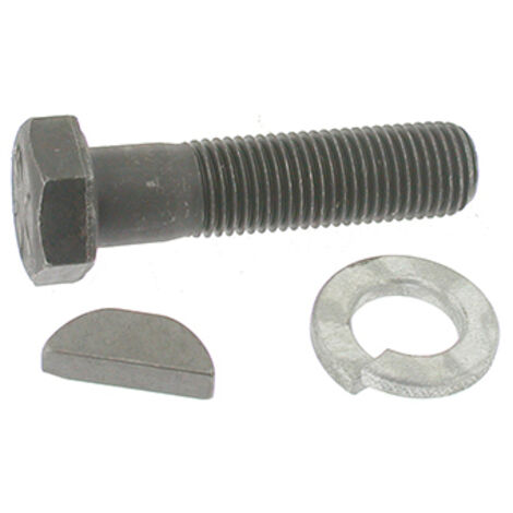 kit vis de lame avec rondelle frein + clavette 1/2 lune. vis ø: 9,5 x 38mm.