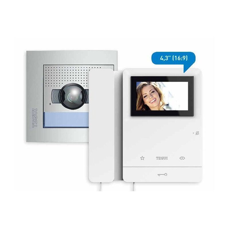 Tegui - Sfera New Serie 8 Kit de portier vidéo 2 fils 378111