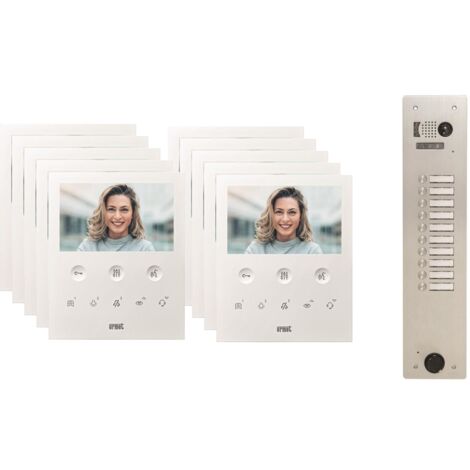 Kit visiophone 1 rangée avec 10 écrans URMET Collectif
