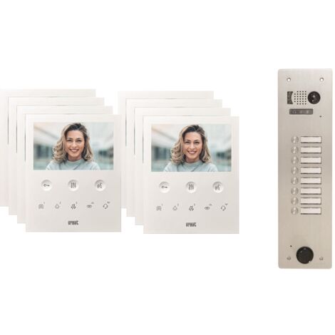 Kit visiophone 1 rangée avec 8 écrans URMET Collectif