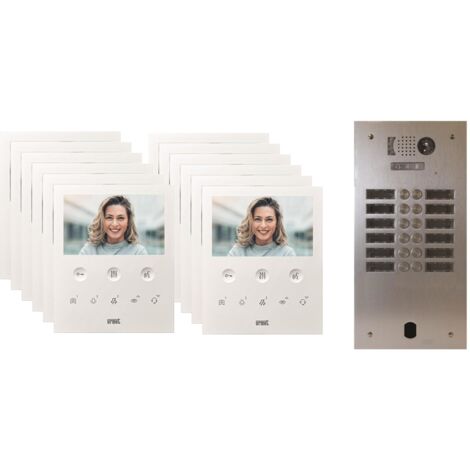 Kit visiophone 2 rangées avec 12 écrans URMET Collectif