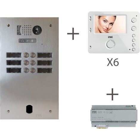Kit visiophone 2 rangées avec 6 écrans URMET Collectif