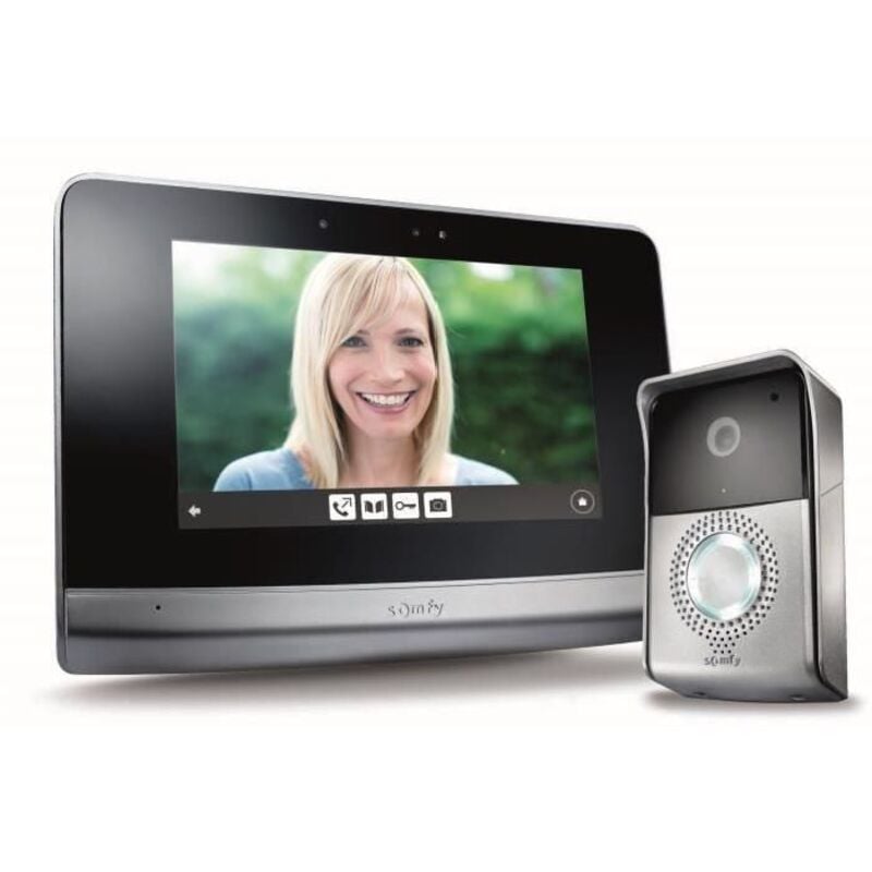2401446 - Visiophone V500 - Écran tactile 7 pouces - Vision nocturne - Pilote jusqu'à 5 automatismes rts - Mémoire d'images - Somfy