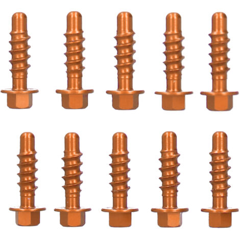 Kit viti autofilettanti finitura anodizzata adatta per 125 150 200 EXC XC SXF EXCF XCF 1997-2020 (arancione)