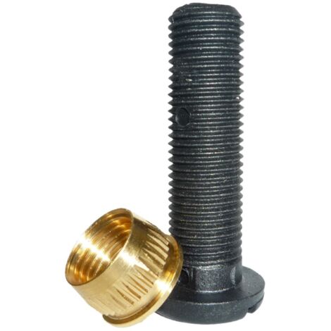 KIT VITONE PLASTICA NERO + INSERTO OTTONE X PI SET 5 PEZZI - IDROBRIC