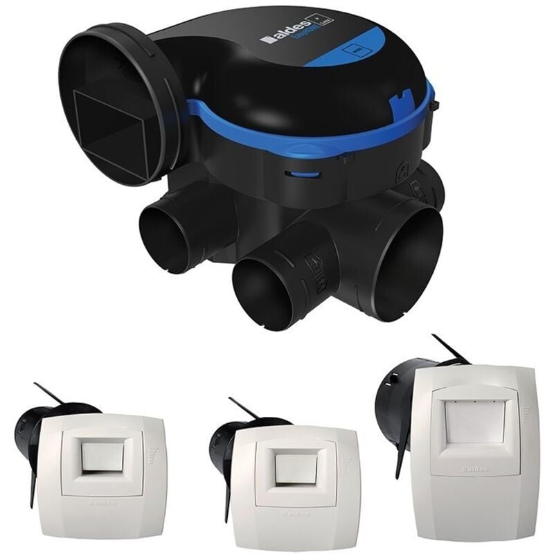 Aldes - Kit vmc easyhome hygro classic + bouches bahia curve cordelette