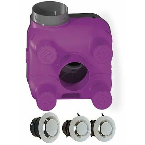 Kit VMC simple flux autoréglable – Ventilation pour 2 à 7 pièces – Débit 15 à 30 m³/h – Silencieux 20 dB(A) – Installation facile – DMO