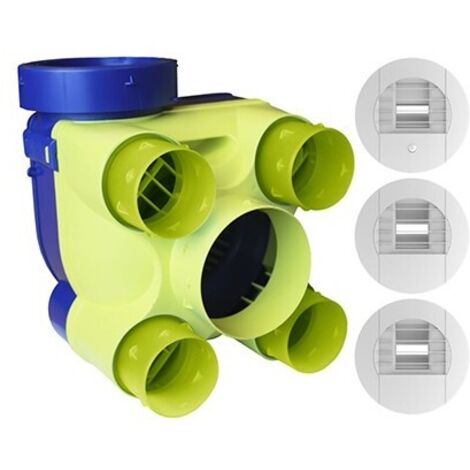 Kit VMC simple flux hygroréglable - HYDRA ECOWATT 2 KHB T3/7P S&P UNELVENT - 604021 Kit VMC hygro B avec groupe VMC + 3 bouches d'extraction. 1 cuisine à bouton poussoir, 1 SDB, 1 WC à détection de présence